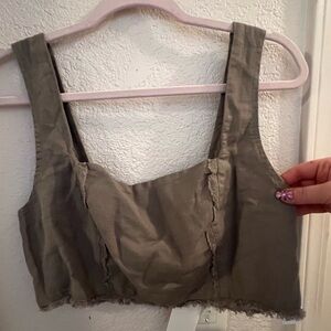 Topshop | Co-ord linen square neck bralette top NWT